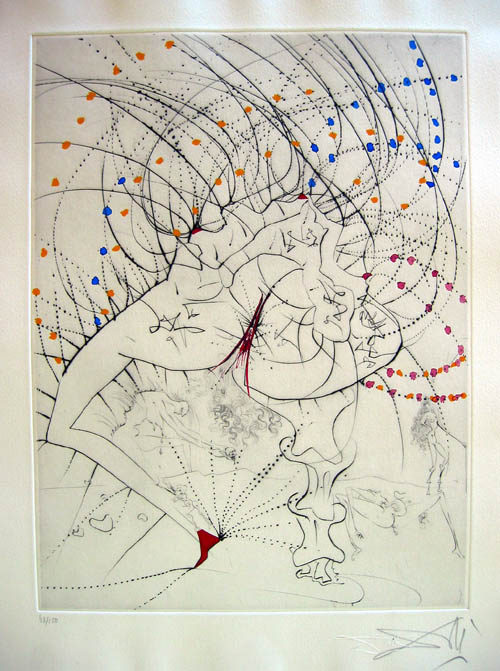 Salvador Dali - Venus in Furs - Femme Feuille (Leaf Woman) - 1969 Etching